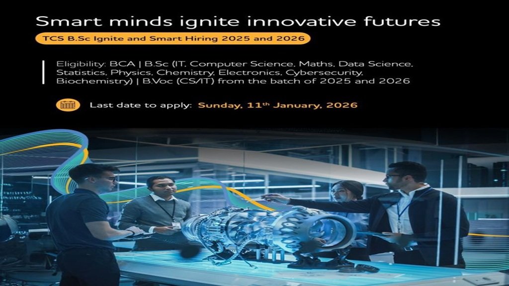 TCS Ignite and Smart Hiring 2025–2026 for B.Sc and BCA Freshers